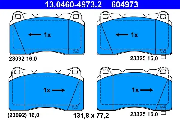 ATE 13.0460-4973.2 | Fren Balatası