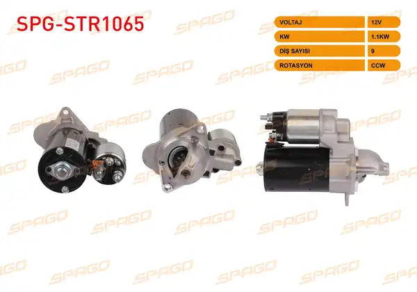 SPAGO Spg Str1065 Marş Motoru 12v 1 1kw 9 Dış Cw Str5129 Astra J Corsa D E Mokka 12 16 1 2 1 4 Benzinli Start Stopsuz Araclar İçin