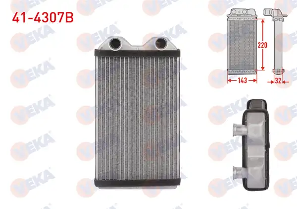 VEKA 41-4307B | Kalorifer Radyatörü Brazing Toyota Hi Lux _n_ 2 4 D Uzun Çıkış 1983 2005