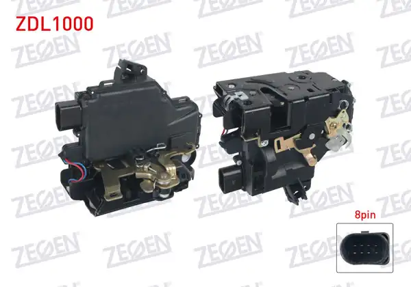 ZEGEN ZDL1000 | Kapı Kilidi Sol Ön 8 Pin Volkswagen Golf IV-Passat-Bora 1997-2005 / Seat Leon 1999-2006
