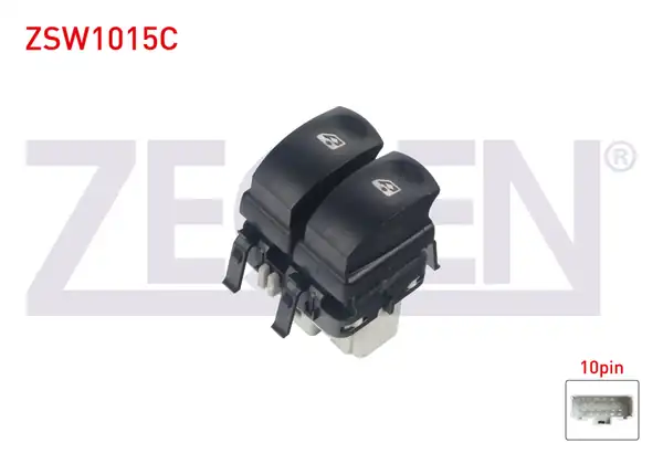 ZEGEN ZSW1015C | Cam Açma Anahtarı Çiftli Gri Soketli Turuncu Işık 10 Pin Renault Clio III 2005 2012 Modus 2004 Clio Symbol Twingo 1998 2005