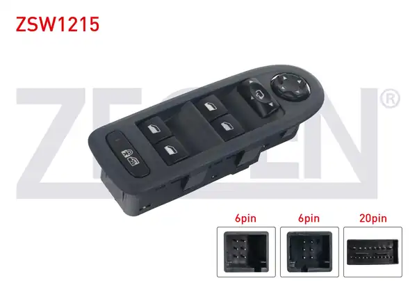 ZEGEN ZSW1215 | Cam Açma Anahtar Grup Ayna Ayarlı Katlanır Çerçeveli 32 Pin Peugeot 308 2007 2013