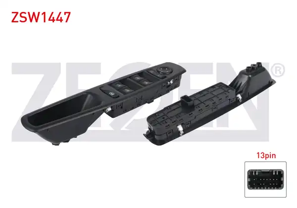 ZEGEN ZSW1447 | Cam Açma Anahtar Grup Ayna Ayarlı 13 Pin Renault Laguna III Fluence 2007