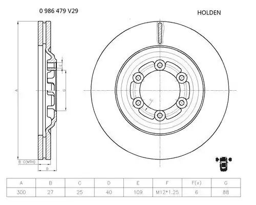 Bosch 0986479v29 Ön Fren Diski Hava Kanallı Isuzu D Max 2 Adet