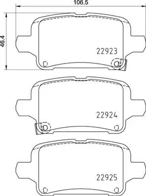 BREMBO P59095 | Arka Fren Balatası Opel Insignia B 17 16 16 İnç