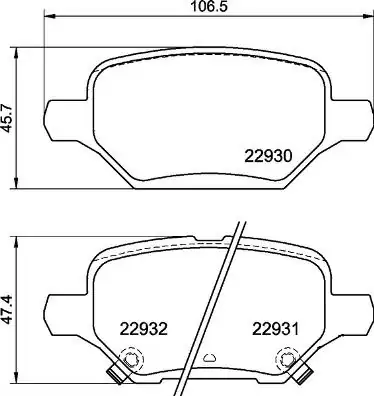 BREMBO P59099 | Arka Fren Balatası Opel Mokka X 12 Chevrolet Trax 12