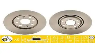 FRENDI 27385 | Ön Fren Aynası Corsa D 07 Corsa E 14 Adam 13 Fiat Punto Evo 09 Grande Punto 05 257x22x4dl Hava li