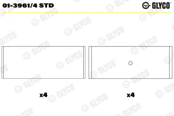 GLYCO 01-3961-4STD | Kol Yatak Golf4 Golf5 Bora Passat A3 Toledo 1 6 BFQ ALZ Avu BGU BSE