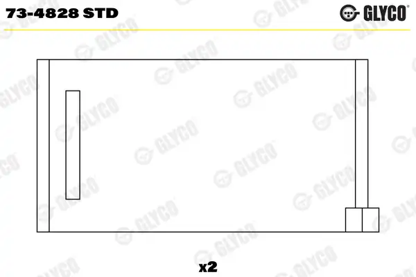 GLYCO 73-4828STD-73 | 4828 Std VW T5 2 5 TDI AXD Eksantrik Mil Yatak 070103673a