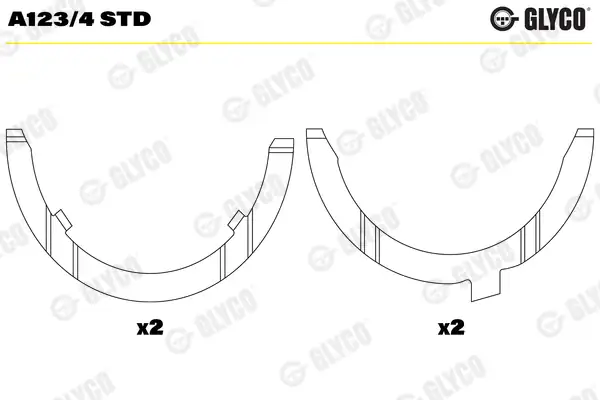 GLYCO A123-4STD | Kenar Ay Yatak VW Amarok Golf Caddy Crafter Jetta Passat Polo Transporter T5