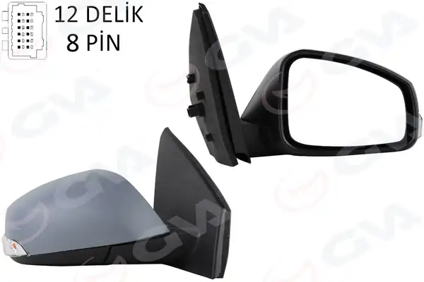 GVA 1011324-1 | Elektrikli Isıtmalı Sinyalli Katlanır Sensörlü Astarlı Asferık Sol L Megane Fluence 08