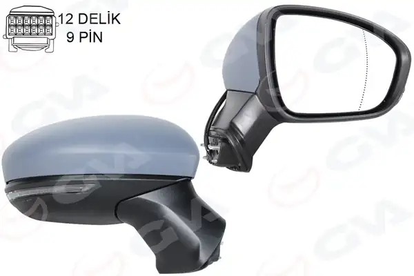 GVA 1014822 | Dış Ayna Sağ Elektrikli Astarlı Kapaklı Isıtmalı Renault Captur II 20