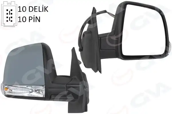 GVA 1029114 | Dış Dikiz Aynası Elektrikli Sağ Doblo III 2011 Md Sinyalli Katlanır Power Flok Astarlı 10 Fiş