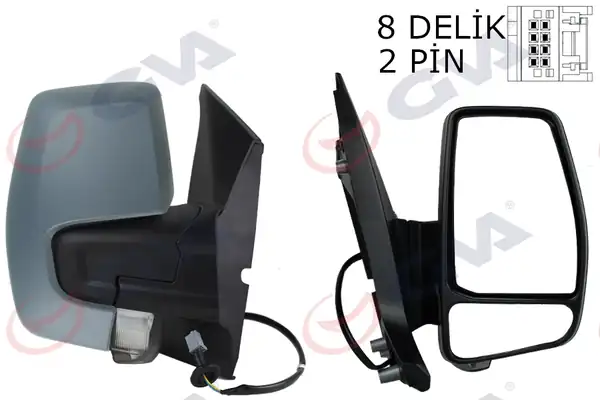GVA 1032212 | Dış Dikiz Aynası Sağ Ford Custom 12 Elektrikli Sinyalli Astarlı