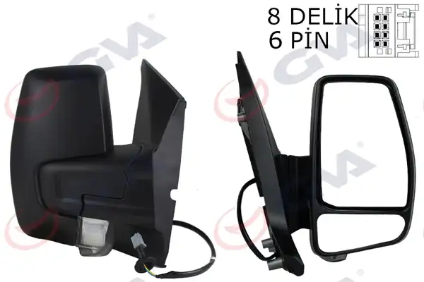 GVA 1032214 | Dış Dikiz Aynası Sağ Ford Custom 12 Elektrikli Sinyalli Katlanır
