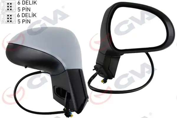 GVA 1043262 | Dış Dikiz Aynası Sağ 207 06 Elektrikli Isıtmalı Sinyalli Katlanır Sensörlü Astarlı Konveks Vm 6207ebr