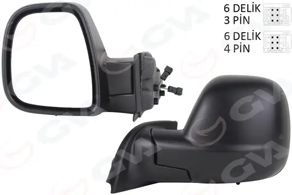 GVA 1045175 | Dış Dikiz Aynası Sol Partner Berlingo 12 18 Elektrikli Desenli Rezistanslı Otomatik Açma Kapama