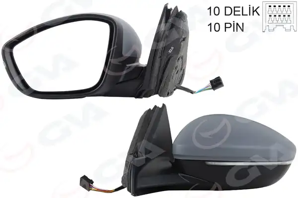 GVA 1090232 | Dış Dikiz Aynası Sol Elektrikli Isıtmalı Sinyalli Katlanır C Aydınlatmalı Astarlı Konveks 208 19 Corsa F 19 10h10p