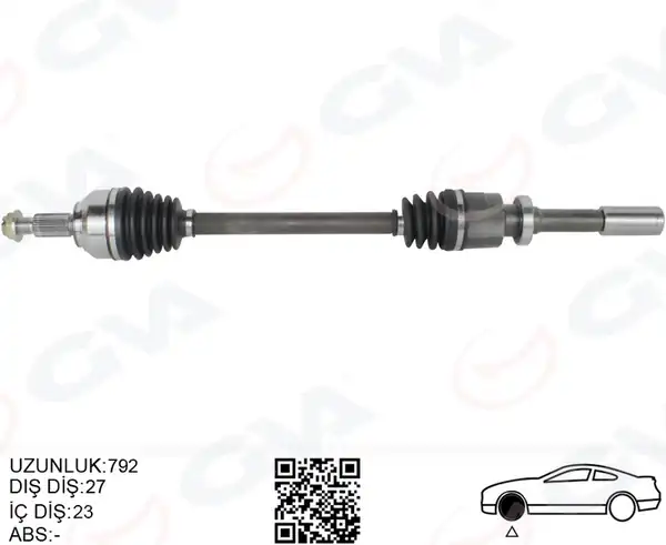 GVA 4419044 | Komple Aks Sağ Ön Renault Laguna II Bg0 1 1 6i 16v M T Jh3 01 07