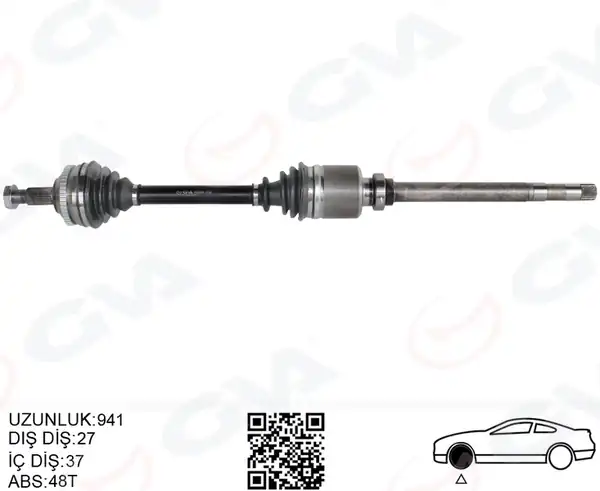 GVA 4429064 | Komple Aks Sağ Ön Fiat Scudo 220p 1 9 TD 96 06 ABS li