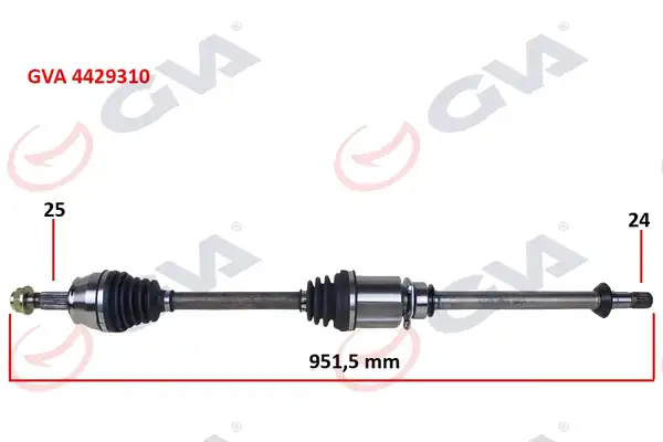 GVA 4429310 | Komple Aks Ön Sağ Egea 1 3 Mjt M-T 15 İç Aks Kafali