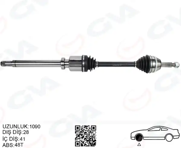 GVA 4432000 | Ön Aks Komple Sağ Ford Transit V347 2 2 TDCI 115ps 140ps 07 11