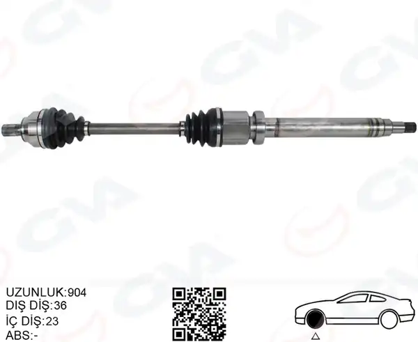 GVA 4435006 | Ön Aks Komple Sağ Focus II 1 6 1 8 Ti 04 11 C Max 1 6 1 8 Ti 05 11 Benzinli Volvo S40 II 1 6 05 12 V50 1 6 05 12