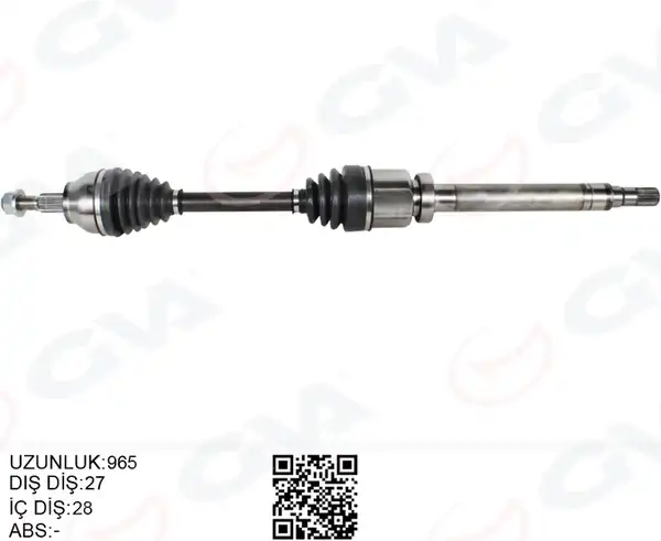 GVA 4435016 | Ön Aks Komple Sağ Focus III 14 17 1 5 TDCI Dizel Powerswift