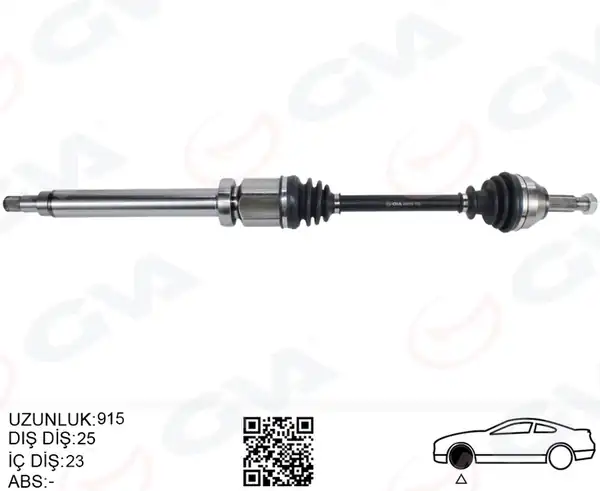 GVA 4437016 | Ön Aks Komple Sağ Ford Fiesta Fusion 02 08 1 6tdci