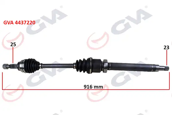 GVA 4437220 | Ön Aks Komple Sağ Fiesta V 1 4 TDCI 02 08 Fuison 1 4 TDCI Fiesta VII 08 12 1 25 1 4tdci 1 5 TDCI 1 6 TDCI 916mm