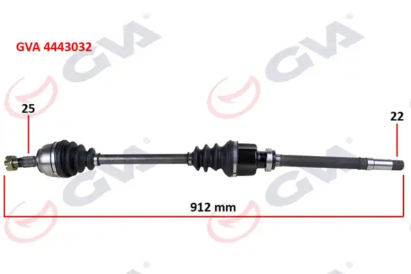 GVA 4443032 | Komple Aks Sağ Peugeot P307 00 07 Citroen C4 04 11 1 4 1 6 Manuel Şanzıman 912x25x22