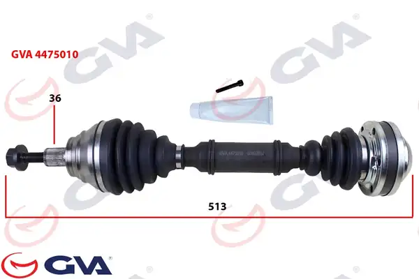 GVA 4475010 | Komple Aks Sol Caddy III 1 9 TDI 04 10 BJB 513mm