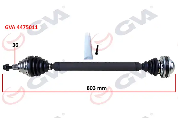 GVA 4475011 | Komple Aks Sağ Caddy III 1 9 TDI 04 10 BJB 803mm