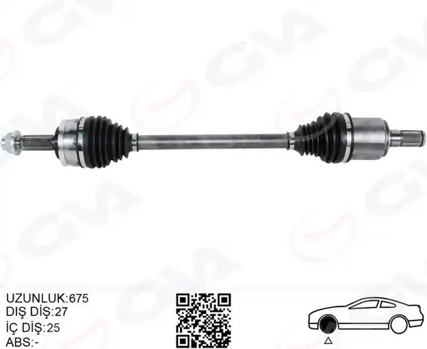 GVA 4491155 | Komple Aks Sol Hyundai Bayon 1 0l 1 4l G3le G4lc 21 25x27 Komple Boy 675mm