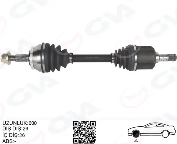 GVA 4499175 | Komple Aks Sol V40 İ 2 0 T 00 03 S40 İ 2 0 T 97 03 Otomatik Şanzıman