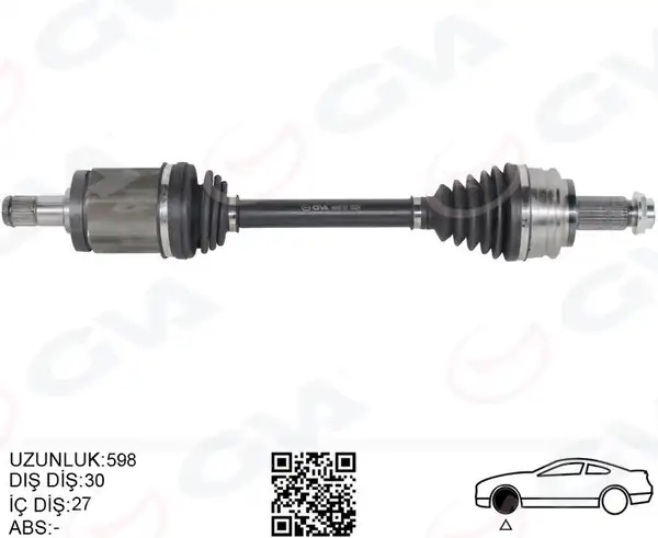 GVA 4499181 | Komple Aks Ön Sol Bmw X3 E83 04 11 598mm