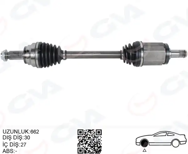 GVA 4499197 | Komple Aks Ön Sol Bmw X5 E70 F15 X6 F16 E71 E72 662mm