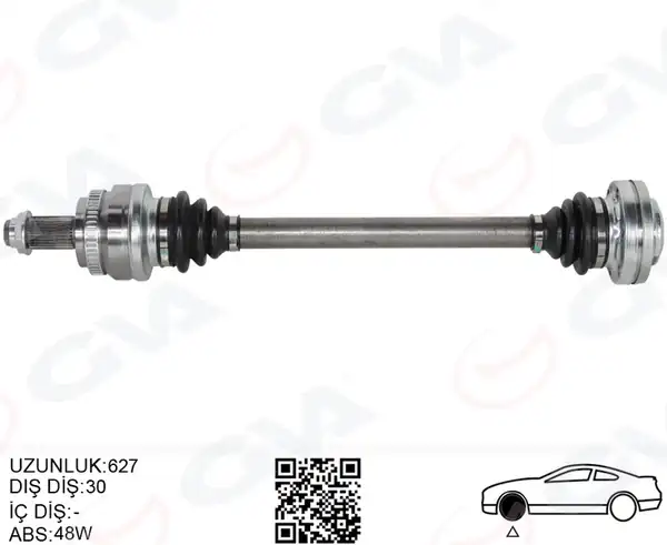 GVA 4499204 | Komple Aks Arka Sol Bmw X3 E83 04 627mm