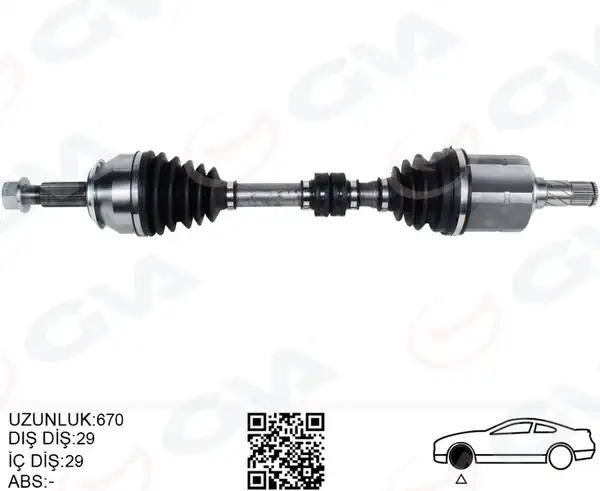 GVA 4499903 | Komple Aks Sol Nissan Qashqai 1 6l dCi R9m Dizel J11 13 Otomatik Vites