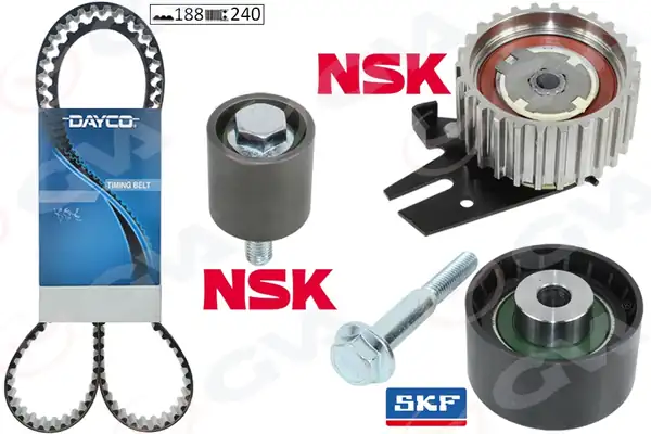 GVA 59T2920 | Eksantrik Gergi Kiti 188 Dış 24 mm Fiat Egea 21 Alfa Romeo Tonale 21 Jeep Renegade 21 1 6d Mtj Euro 6