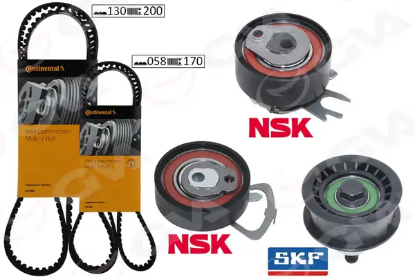 GVA 59T7510 | Triger Seti 130x20 Polo Cordoba Golf4 Fabia Bora 1 4 1 6 16v BCB BBY Bud BBZ BKY AHW Ajv AZD CGGB 5 Parça