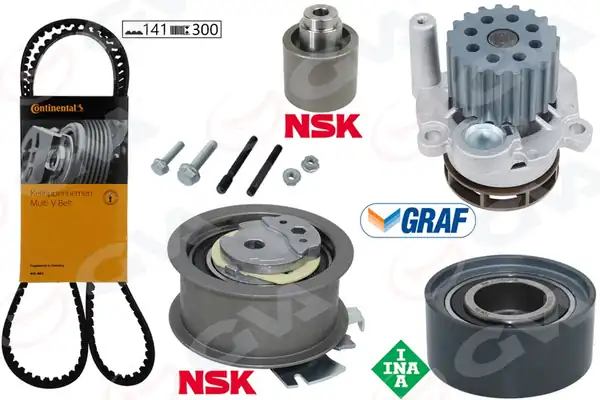 GVA 59WPK7526 | Devirdaimli Eksantrik Gergi Kiti Passat Jetta Golf5 Octavia A3 A6 2 0 TDI 04 06 Bkp Bkd BRE Blb Bmr