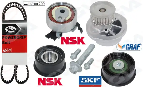GVA 59WPK9003-2 | Devirdaimli Eksantrik Gergi Kiti Astra F Corsa B Vectra B 1 4i 1 6i 1 8i 16v X14xe X16xel X18xe