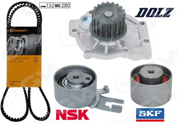 GVA 59WPK9990 | Eksantrik Rulman Kiti Triger Seti Devirdaim li Volvo C30 10 14 C70 II 06 14 S40 II 06 10 S8 II V6 V7 Xc6 Xc9 D3 D4 D5