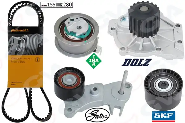 GVA 59WPK9992C | Triger Seti Kit Devirdaimli Volvo S60 13 15 S80 S90 II 16 V40 V60 V90 16 Xc60 13 Xc90 14