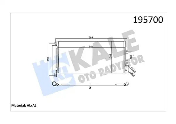 KALE 010ABC060 | Klima Radyatörü Fiat Linea 1 3 JTD 1 4 1 6 JTD M T 07 18