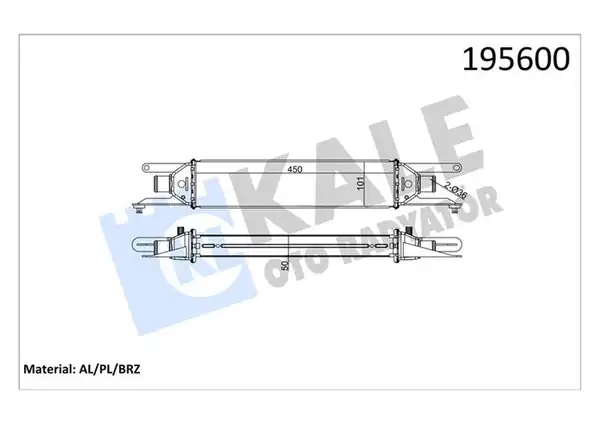 KALE 010CAC040 | Turbo Radyatörü Fiat Linea 1 3 JTD 1 6 JTD 07