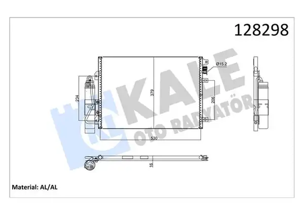 Kale Radyatör 050abc030 Klima Radyatörü Renault Clio II Symbol İ Kangoo 97 10 1 2 2 0 16v dCi Dtı