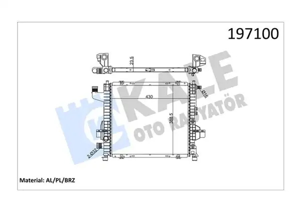 Kale Radyatör 0525261ab Radyatör Klimalı Renault Twingo 1 1 1 2 8v 16v 93 06