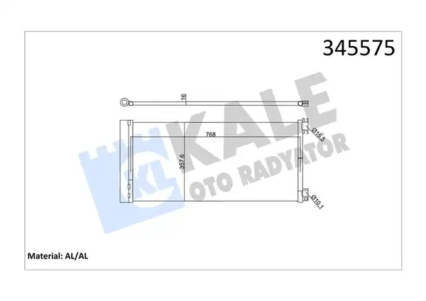 KALE 345575 | Klima Radyatörü Kondenser Renault Trafic III Opel Vivaro B Nissan Nv300 Fiat Talento 1 6 14